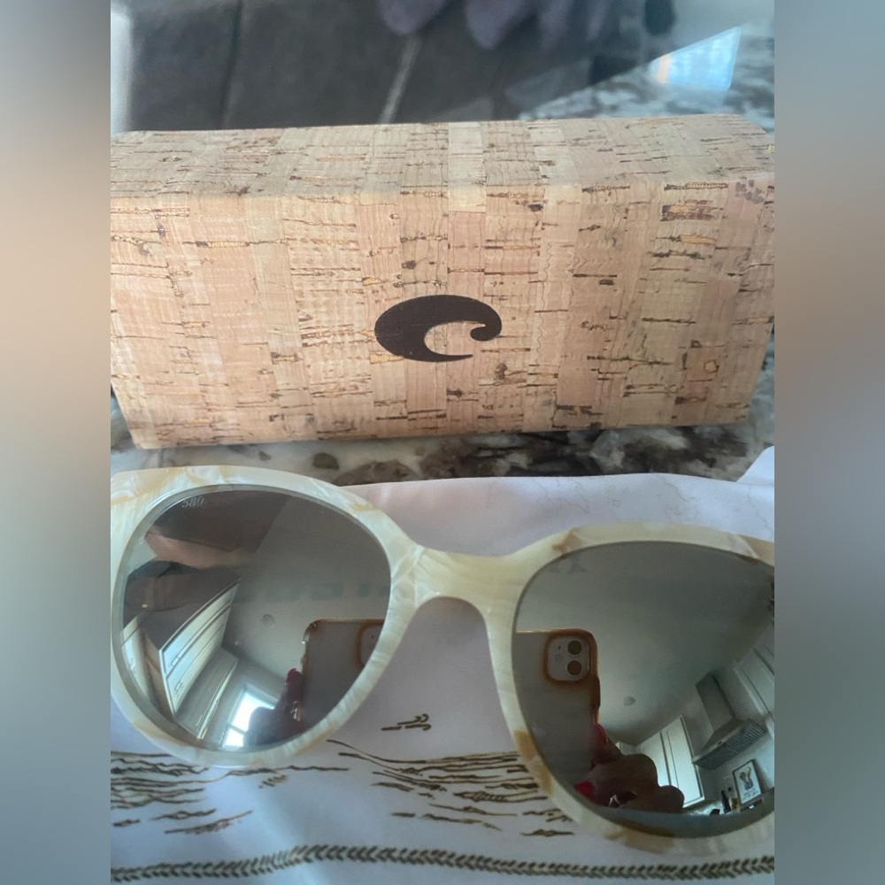 Costa Beige Sunglasses with Case